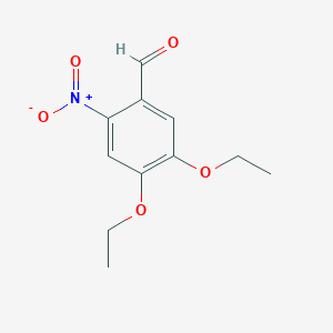 molecular formula C11H13NO5 B8753677 4,5-Diethoxy-2-nitrobenzaldehyde 