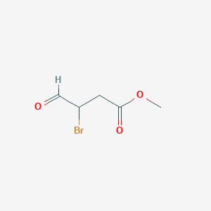 molecular formula C5H7BrO3 B8753695 Methyl 3-bromo-4-oxobutanoate 