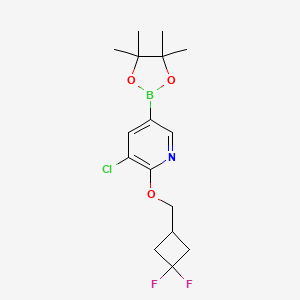 3-Chloro-2-((3,3-difluorocyclobutyl)methoxy)-5-(4,4,5,5-tetramethyl-1,3,2-dioxaborolan-2-YL)pyridine