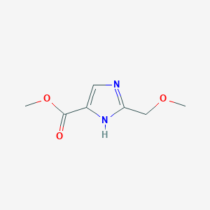 molecular formula C7H10N2O3 B8753850 Methyl 2-(methoxymethyl)-1H-imidazole-4-carboxylate CAS No. 701292-71-9