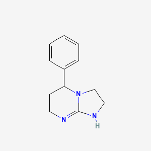 molecular formula C12H15N3 B8753860 5-Phenyl-1,2,3,5,6,7-hexahydroimidazo[1,2-a]pyrimidine CAS No. 53360-95-5