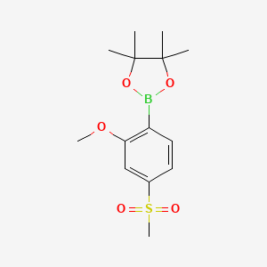 molecular formula C14H21BO5S B8753869 2-(2-Methoxy-4-(methylsulfonyl)phenyl)-4,4,5,5-tetramethyl-1,3,2-dioxaborolane 