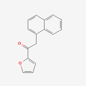 molecular formula C16H12O2 B8753884 Ethanone, 1-(2-furanyl)-2-(1-naphthalenyl)- CAS No. 63753-54-8