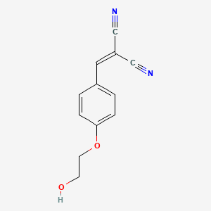 molecular formula C12H10N2O2 B8753927 p-(2-Hydroxyethoxy)benzylideneMalononitrile 
