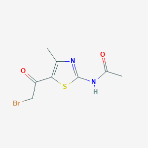 molecular formula C8H9BrN2O2S B8753935 N-[5-(bromoacetyl)-4-methyl-1,3-thiazol-2-yl]acetamide CAS No. 32519-74-7
