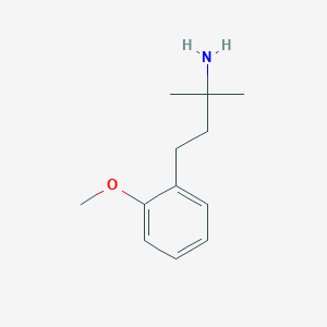 molecular formula C12H19NO B8753971 4-(2-Methoxyphenyl)-2-methylbutan-2-amine 