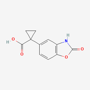 molecular formula C11H9NO4 B8754000 1-(2-Oxo-2,3-dihydrobenzo[d]oxazol-5-yl)cyclopropanecarboxylic acid 