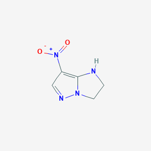 molecular formula C5H6N4O2 B8754017 7-nitro-2,3-dihydro-1H-imidazo[1,2-b]pyrazole CAS No. 116248-34-1