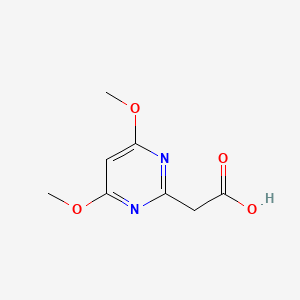 molecular formula C8H10N2O4 B8754046 2-(4,6-Dimethoxypyrimidin-2-yl)acetic acid 