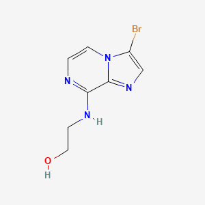 molecular formula C8H9BrN4O B8754089 2-[(3-Bromoimidazo[1,2-a]pyrazin-8-yl)amino]ethan-1-ol CAS No. 787590-45-8