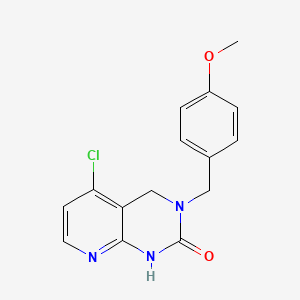 molecular formula C15H14ClN3O2 B8754092 5-Chloro-3-(4-methoxybenzyl)-3,4-dihydropyrido[2,3-D]pyrimidin-2(1H)-one 