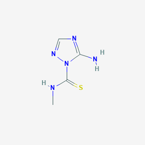 molecular formula C4H7N5S B8754109 5-amino-N-methyl-1,2,4-triazole-1-carbothioamide CAS No. 21731-96-4