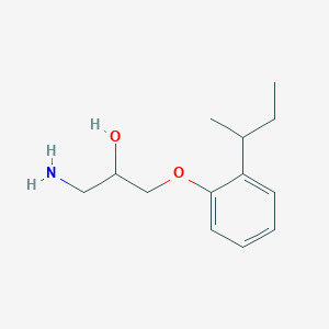 molecular formula C13H21NO2 B8754241 1-Amino-3-[2-(butan-2-YL)phenoxy]propan-2-OL 
