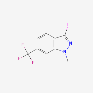 molecular formula C9H6F3IN2 B8754248 3-iodo-1-methyl-6-(trifluoromethyl)-1H-indazole 