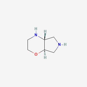 molecular formula C6H12N2O B8754256 Pyrrolo[3,4-b]-1,4-oxazine, octahydro-, trans- CAS No. 138026-94-5