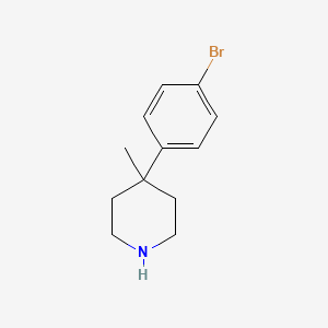 molecular formula C12H16BrN B8754263 4-(4-Bromophenyl)-4-methylpiperidine 