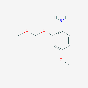molecular formula C9H13NO3 B8754286 2-Methoxymethoxy-4-methoxy aniline CAS No. 178533-52-3
