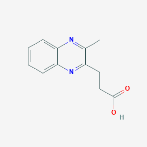 molecular formula C12H12N2O2 B8754391 3-(3-Methylquinoxalin-2-yl)propanoic acid CAS No. 1501-00-4