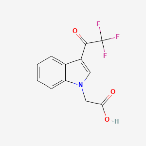 molecular formula C12H8F3NO3 B8754459 [3-(trifluoroacetyl)-1H-indol-1-yl]acetic acid 