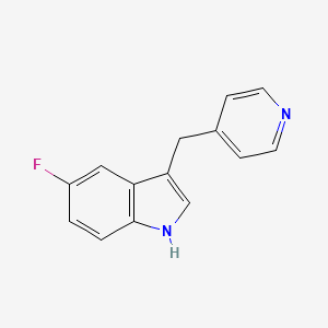 molecular formula C14H11FN2 B8754481 1H-Indole, 5-fluoro-3-(4-pyridinylmethyl)- CAS No. 147595-44-6