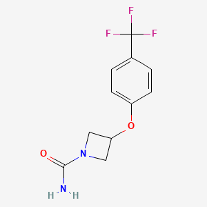 molecular formula C11H11F3N2O2 B8754658 3-[4-(Trifluoromethyl)phenoxy]azetidine-1-carboxamide CAS No. 102363-16-6