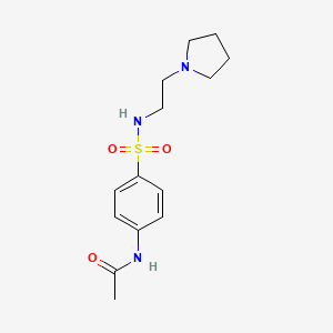 N-[4-(2-pyrrolidin-1-ylethylsulfamoyl)phenyl]acetamide