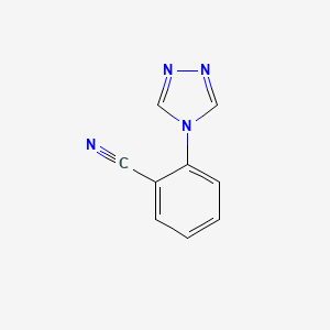 molecular formula C9H6N4 B8754678 2-(1,2,4-Triazol-4-yl)cyanobenzene 