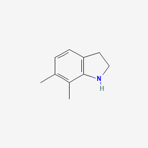 molecular formula C10H13N B8754744 6,7-Dimethyl-2,3-dihydro-1H-indole 