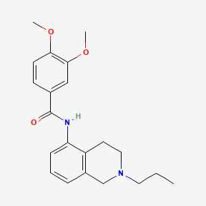 Benzamide, 3,4-dimethoxy-N-(1,2,3,4-tetrahydro-2-propylisoquinolin-5-yl)-