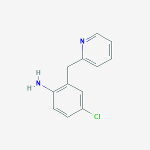 molecular formula C12H11ClN2 B8754759 4-Chloro-2-(pyridin-2-ylmethyl)aniline 