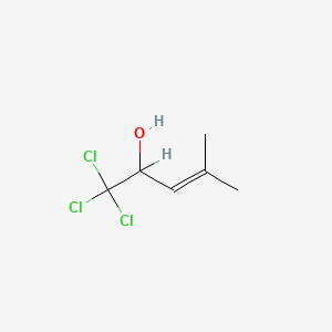 molecular formula C6H9Cl3O B8754772 1,1,1-Trichloro-4-methyl-3-penten-2-ol CAS No. 6111-14-4