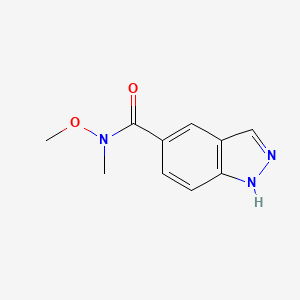 molecular formula C10H11N3O2 B8754783 N-methoxy-N-methyl-1H-indazole-5-carboxamide 