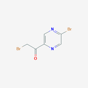 molecular formula C6H4Br2N2O B8754842 2-Bromo-1-(5-bromopyrazin-2-yl)ethan-1-one 