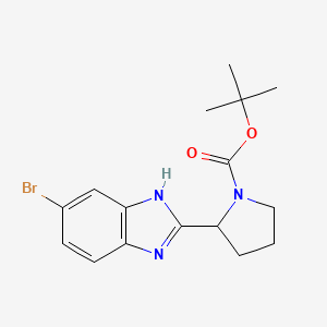 molecular formula C16H20BrN3O2 B8754868 (S)-tert-butyl 2-(6-bromo-1H-benzo[d]imidazol-2-yl)pyrrolidine-1-carboxylate 