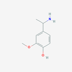 molecular formula C9H13NO2 B8754892 4-(1-Aminoethyl)-2-methoxyphenol 