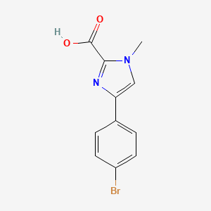 molecular formula C11H9BrN2O2 B8754922 4-(4-bromophenyl)-1-methyl-1H-imidazole-2-carboxylic acid 