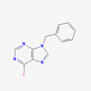 molecular formula C12H9IN4 B8754965 9-Benzyl-6-iodopurine CAS No. 83135-13-1