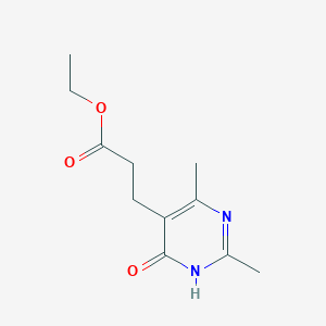 molecular formula C11H16N2O3 B8754968 Ethyl 3-(2,4-dimethyl-6-oxo-1,6-dihydropyrimidin-5-yl)propanoate 