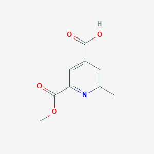 molecular formula C9H9NO4 B8754975 2-(Methoxycarbonyl)-6-methylisonicotinic acid 