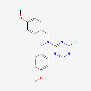 molecular formula C20H21ClN4O2 B8754995 4-chloro-N,N-bis(4-methoxybenzyl)-6-methyl-1,3,5-triazin-2-amine 