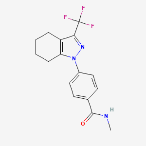 molecular formula C16H16F3N3O B8755080 N-methyl-4-[3-(trifluoromethyl)-4,5,6,7-tetrahydro-1H-indazol-1-yl]benzamide 