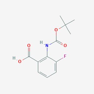 molecular formula C12H14FNO4 B8755082 2-(tert-Butoxycarbonylamino)-3-fluoro-benzoic acid 