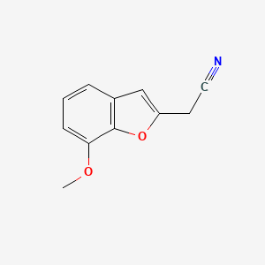 molecular formula C11H9NO2 B8755134 2-(7-Methoxybenzofuran-2-yl)acetonitrile 