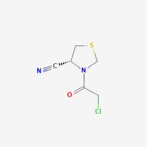molecular formula C6H7ClN2OS B8755178 (4R)-3-(chloroacetyl)-1,3-thiazolidine-4-carbonitrile CAS No. 412293-40-4