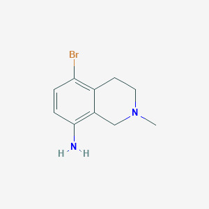 molecular formula C10H13BrN2 B8755205 5-Bromo-2-methyl-1,2,3,4-tetrahydroisoquinolin-8-amine 
