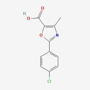 molecular formula C11H8ClNO3 B8755214 2-(4-Chlorophenyl)-4-methyl-1,3-oxazole-5-carboxylic acid 