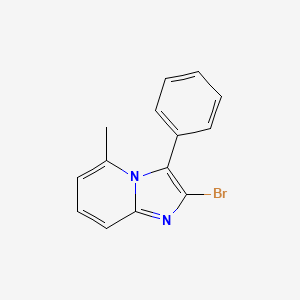 molecular formula C14H11BrN2 B8755223 2-Bromo-5-methyl-3-phenylimidazo[1,2-A]pyridine 