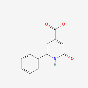 molecular formula C13H11NO3 B8755236 Methyl 2-oxo-6-phenyl-1,2-dihydropyridine-4-carboxylate 