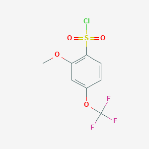 molecular formula C8H6ClF3O4S B8755248 2-Methoxy-4-trifluoromethoxyphenylsulfonyl chloride 