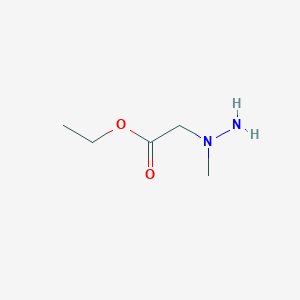 molecular formula C5H12N2O2 B8755257 Ethyl 2-(1-methylhydrazinyl)acetate CAS No. 65868-09-9